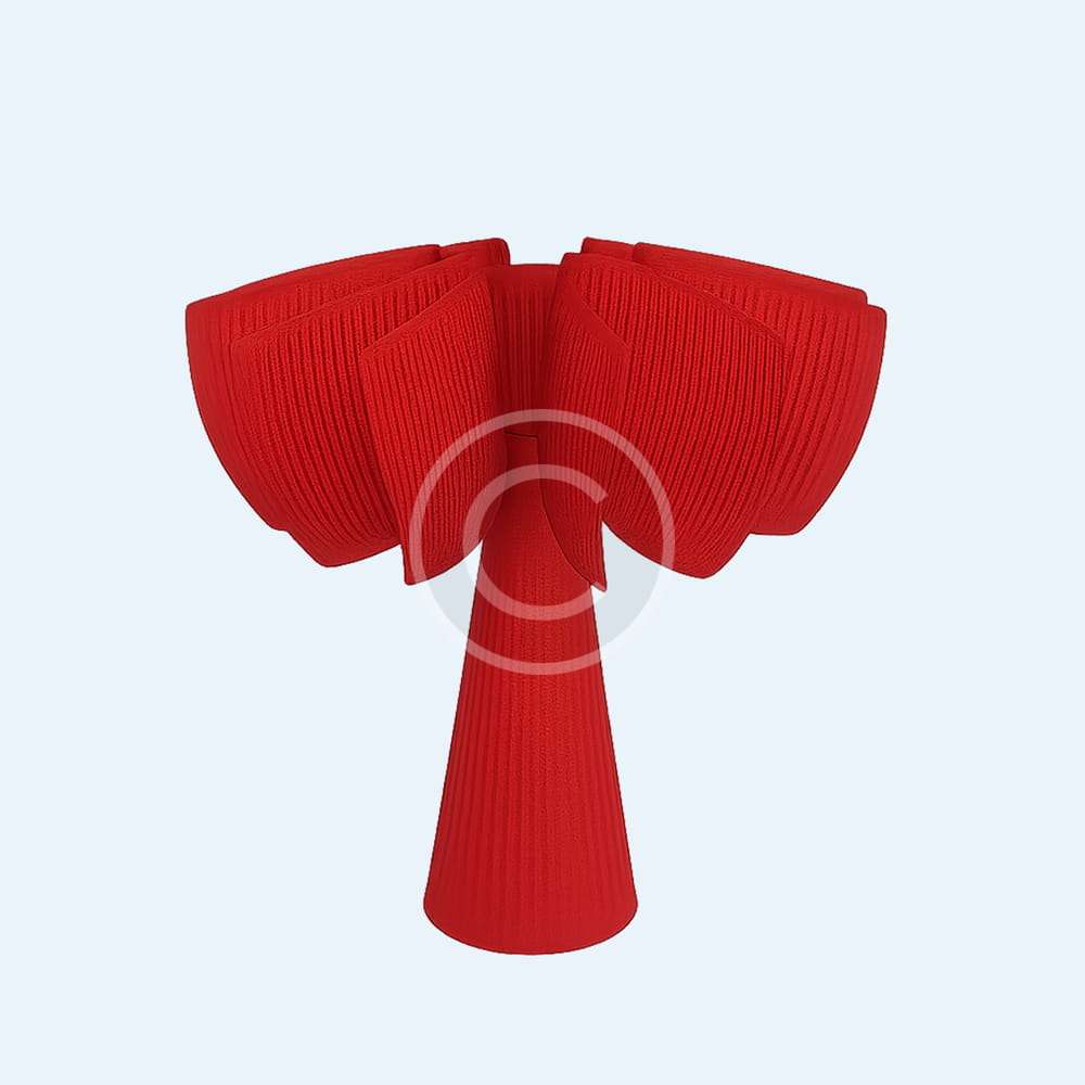 Sculpted wooden petal table lamp - Image 2